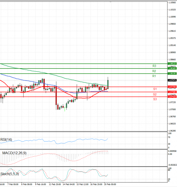 Euro - Dollar Analysis Technical analysis 20/02/2024