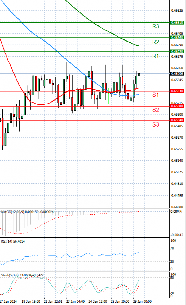 Australian Dollar - Dollar Analysis Technical analysis 29/01/2024