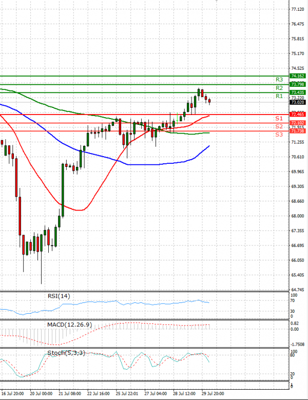 Crude Oil Analysis Technical analysis 30/07/2021